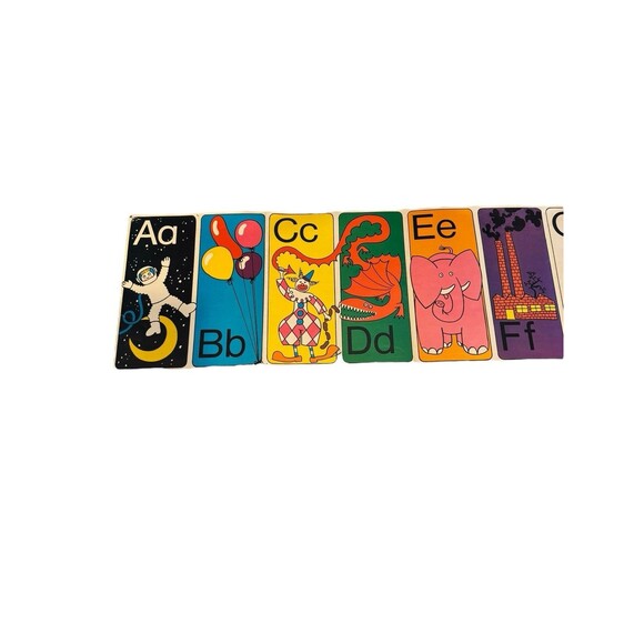 Jan Pienkowski ABC Poster Wall Art 1971 Rare Classroom Alphabet Made In England